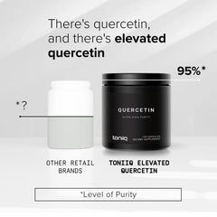 Toniiq Quercetin extract close-up, high-purity formulation for daily use.