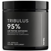 Toniiq Tribulus bottle cap close-up highlighting high-potency 25:1 extract for daily vitality.
