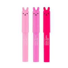 TONYMOLY Petit Bunny Lip Gloss Pack with bunny-shaped glosses delivering hydrating shine