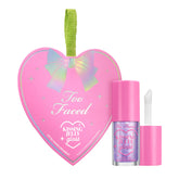 Too Faced Kissing Jelly Ornament packaging for a festive gift ready presentation.