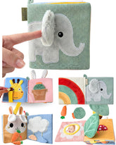 Toodly Cute Soft Baby Book with Mirror for visual exploration in infants