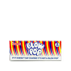 Tootsie Roll Charms Blow Pop hard candy shell with fruity cherry flavor