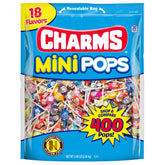 Charms Mini Pops Watermelon flavor by Tootsie Roll, perfect for on-the-go snacking.
