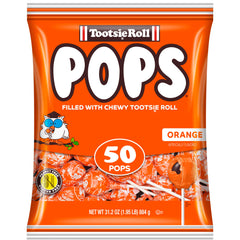 Tootsie Roll Pops orange-shell showcasing bright candy coating for party snacking