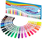 TooyBing 24-color washable markers pack for vibrant coloring projects.