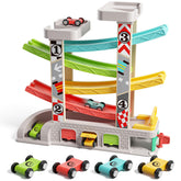TOP BRIGHT car ramp toy with rooftop parking scene improves hand-eye coordination during play