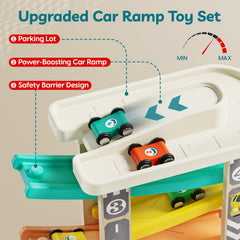 TOP BRIGHT four mini cars offer colorful learning on the race track