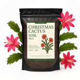 Top Tier Genetics premium Christmas Cactus soil bag showing balanced drainage for healthy roots.