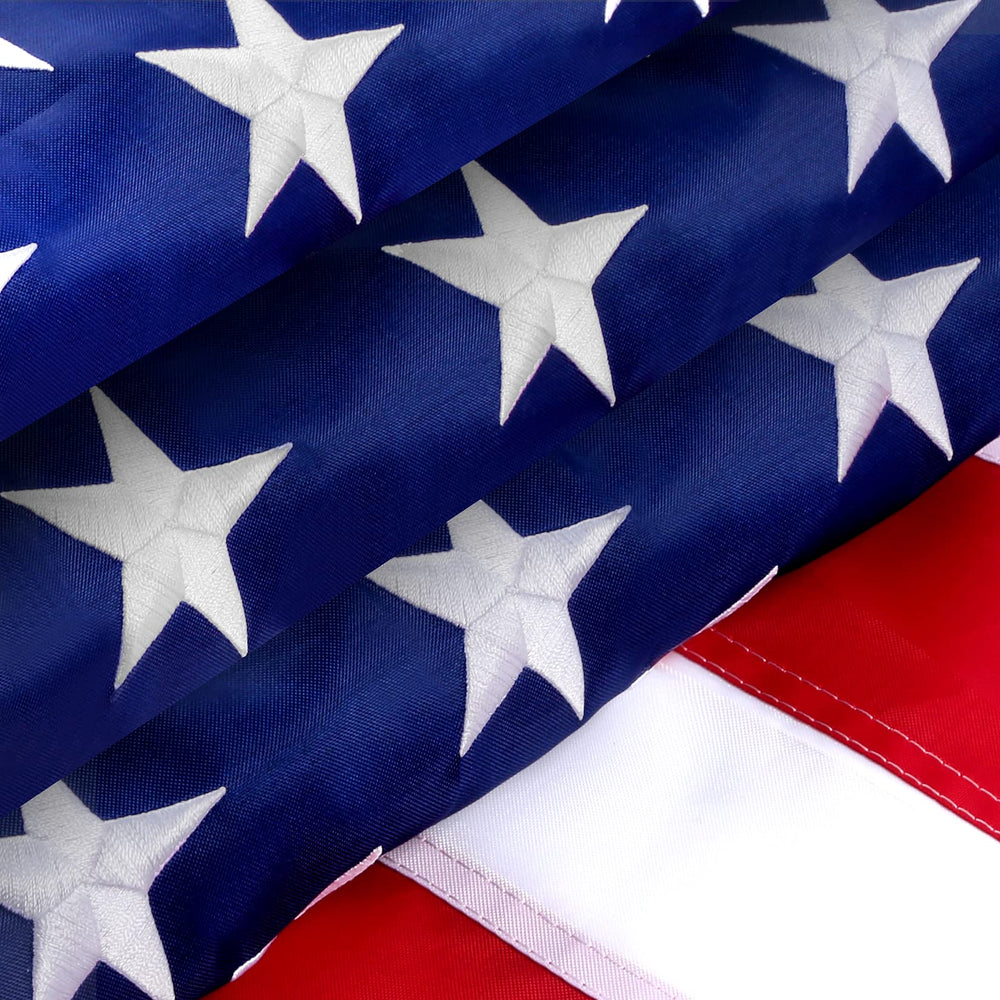 TOPFLAGS American Flag 4x6 ft with embroidered stars for outdoor display and lasting patriotism.