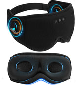 TOPOINT sleep mask with Bluetooth 5.4 setup offering darkness and wireless audio.