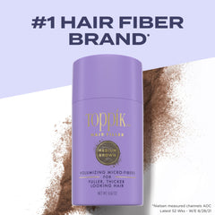 Medium Brown shade blends with thinning crown areas for thicker-looking hair