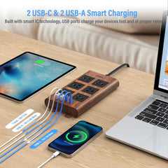 TOPREK USB-C and USB-A ports charge devices directly at the workspace.