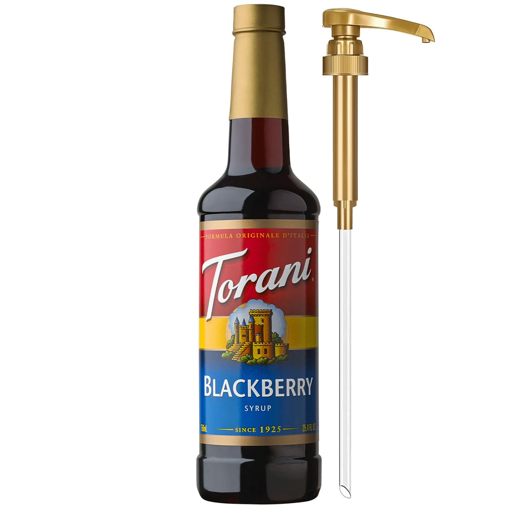 Torani Blackberry Syrup pump for precise sweetness in beverages