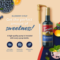 Torani Blueberry Syrup added to lemonade for berry aroma and sweetness