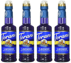 Torani Lavender Syrup bottle for sugar-free flavor in beverages