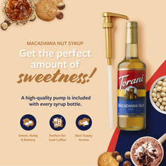 Latte with Torani Macadamia Nut Syrup for creamy nut flavor