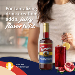 Torani Pomegranate Syrup used to craft cocktails and mocktails.