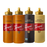 Torani Puremade dark chocolate sauce pour for desserts and beverages