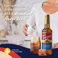 Dessert plate drizzle with Torani Salted Caramel Syrup