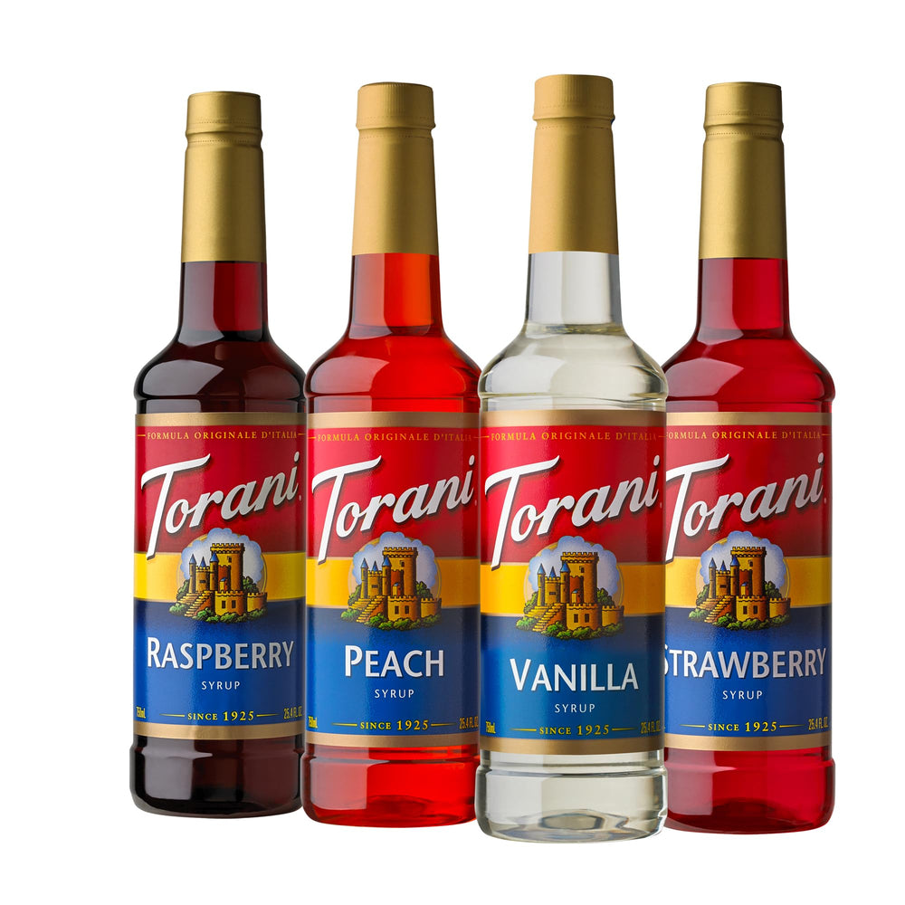 Torani Soda Shop Variety Pack Vanilla bottle for home flavoring and beverages