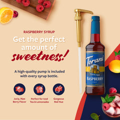 Iced latte featuring Torani Sugar Free Raspberry syrup for a refreshing, low-calorie taste