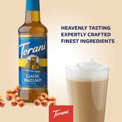 Torani Sugar Free bottle with pump for easy flavoring