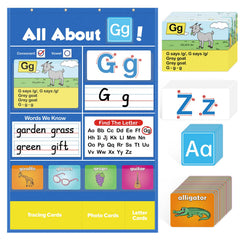 Torlam Alphabet Pocket Chart with A–Z letters for hands-on learning.