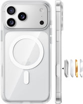 TORRAS Clear MagSafe case for iPhone 17 Pro Max with magnetic alignment for easy charging.