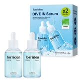 Torriden DIVE IN hyaluronic serum bottle promotes refreshing hydration for radiant skin.