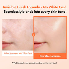 TOSOWOONG sunscreen glow finish appears on skin with no white cast.