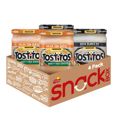 Tostitos Queso Variety Pack Medium Chunky Salsa jar for bold snacking