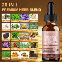 Totaria 20in1 drops being poured for easy daily dosing