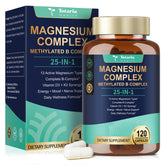 Totaria 25-in-1 magnesium complex bottle cap showing broad magnesium blend for calm evenings