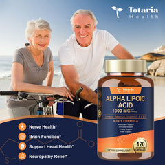 Totaria ALA bottle on kitchen counter suggests daily metabolism and energy support.
