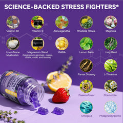 Totaria Cortisol Gummies label detail showing vegan and allergen-free formulation