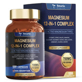 Totaria Magnesium Complex bottle side view, a high-absorption blend for daily wellness.