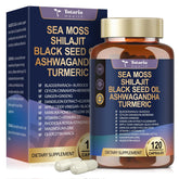 Totaria sea moss bottle close-up for daily wellness and energy support.