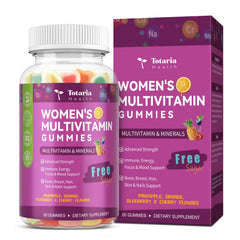 Totaria sugar-free multivitamin gummies for women 14+ in bottle for daily wellness.