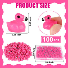 Touch Top pink flamingo resin duck shines in dollhouses and micro landscapes