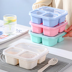 TOUWMX bento box stackable design saving space in bags and drawers.