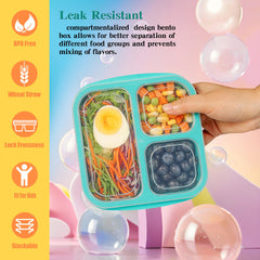 TOUWMX Bento Box beige; versatile color option to organize daily meals.