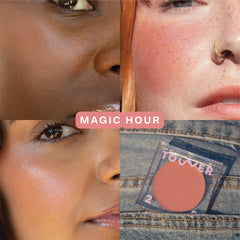 Tower 28 BeachPlease product applied with finger for easy beach-day glow.
