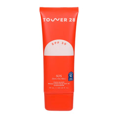 Tower 28 SOS FaceGuard packaging shown for on-the-go sun protection