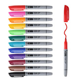 TOWON 12 permanent markers set shown in case with vibrant colors for adults coloring