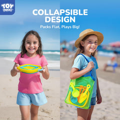 TOY Life collapsible beach buckets enabling quick packing and drying