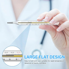 TOYANDONA glass temperature tool shown in hand for adults with accurate readings.