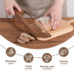TOYIKOM sourdough knife adapts for left- or right-handed use.