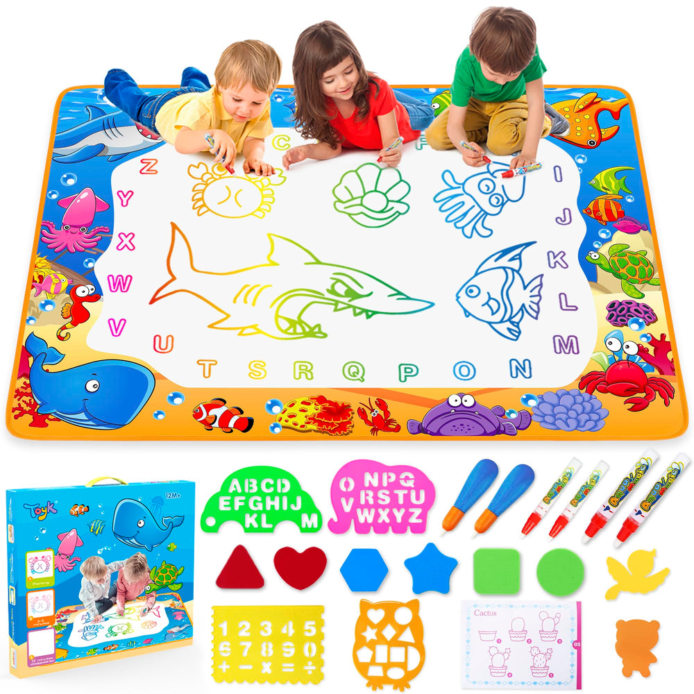 Toyk Water Doodle Mat large size shows expansive surface for group play and learning.