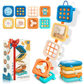 Toylfort Montessori Busy Board travel toy engages curious babies on flights