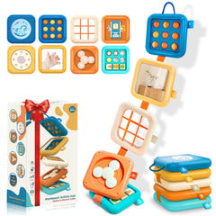 Toylfort Montessori Busy Board travel toy engages curious babies on flights
